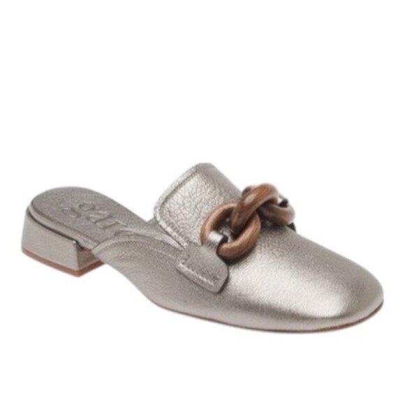 Pedro Garcia Emalee Mule in Grey Metallic Size 37.5 / US 7.5 - Picture 1 of 14